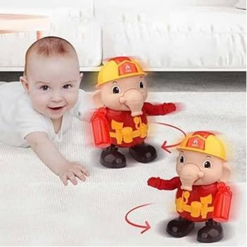 SOLO CITY MUSICAL FUNNY ROBOT ELEPHANT DANCING WALKING DANCING MUSICAL LIGHT FIRE FIGHTER RESCUE ANIMAL SWING TOY for KIDS ARTICLE NO TYFFEETD1M