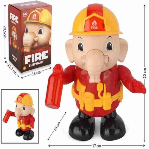 SOLO CITY MUSICAL FUNNY ROBOT ELEPHANT DANCING WALKING DANCING MUSICAL LIGHT FIRE FIGHTER RESCUE ANIMAL SWING TOY for KIDS ARTICLE NO TYFFEETD1M