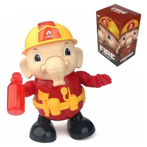 SOLO CITY MUSICAL FUNNY ROBOT ELEPHANT DANCING WALKING DANCING MUSICAL LIGHT FIRE FIGHTER RESCUE ANIMAL SWING TOY for KIDS ARTICLE NO TYFFEETD1M