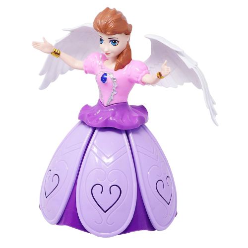 SOLO CITY Dancing Doll Princess Musical 360 Degree Rotating Angel Girl Flashing Lights with Music Sound Toy for Kids (Pink Angle Doll) Random Design ARTICLE NO TYDDMTD1M