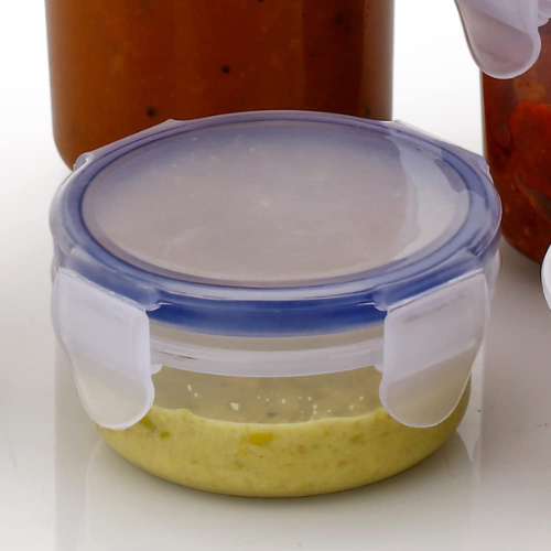 WELLMORA Lock and Lock Liquid Round Container Plastic Airtight Food Storage Containers with Leak Proof Locking Lid Storage container (Liquid Container 110ml, 160ml, 210ml, 400ml, 500ml) ARTICLE NO HKWMCRBMD1M