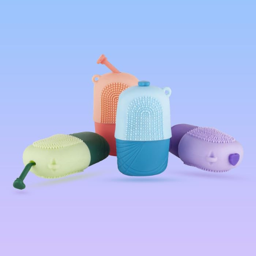 WELLMORA Ice Roller & Scrubber For Face | Face Massager | Reusable Silicone Facial Ice Roller For Glowing & Tighten Skin (1 Pc) ARTICLE NO HKSBBSBD4M