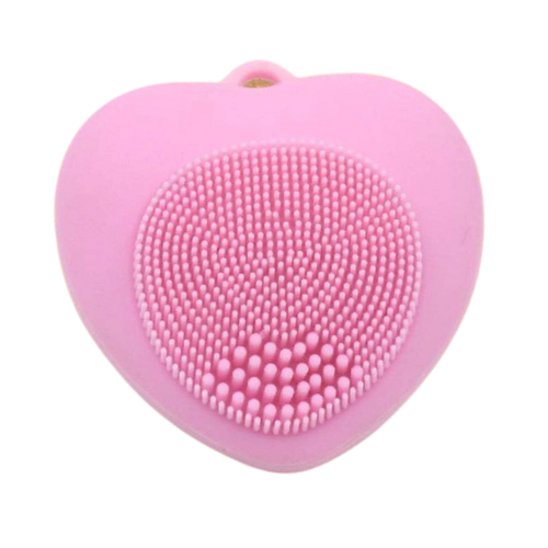 WELLMORA Heart-Shaped Face Wash Brush | Silicone Facial Cleansing & Exfoliating Scrubber for Women ARTICLE NO HKSBBSBD8M