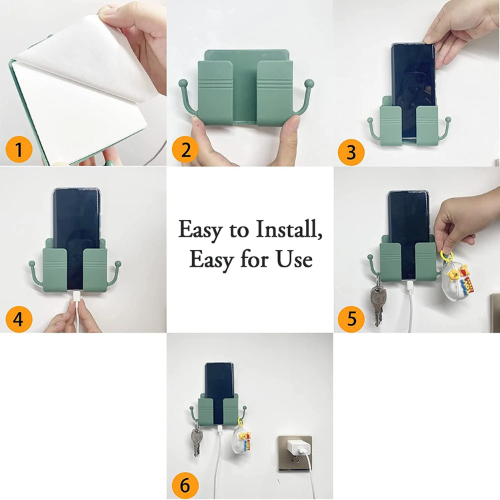 RAY VISION Wall Mount Mobile Stand, Single-Piece Holder with Hook Design for Convenient and Universal Hanging Support in Household (Pack of 1) ARTICLE NO MATTTSMHSD3M