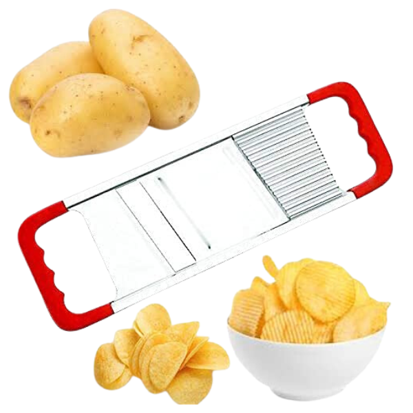 WELLMORA Potato Chipser French Fries Chips Maker Machine Snacks Finger for Home Kitchen resturent (Duro, Big) ARTICLE NO HKSSPCD1M