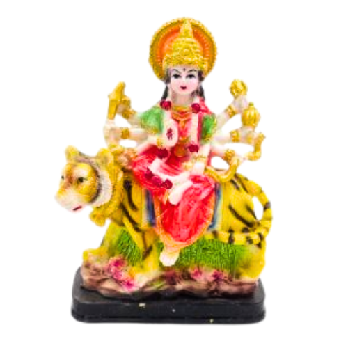 SPRINKLES Polyresin Sherawali Durga MATA Vaihno Devi Murti Statue Idol for Home Pooja Room Gifted Piece Office Decor Idol 6 Inches ARTICLE NO GDLKSJISD3M