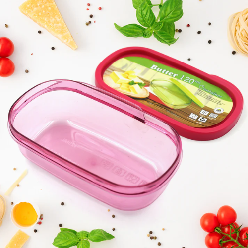 WELLMORA Butter Container, PP Butter Storage Box Easy to Take Portable Large Capacity for Kitchen for Home for Cheese for Butter (120 ML) ARTICLE NO HKWMCRBMD7M