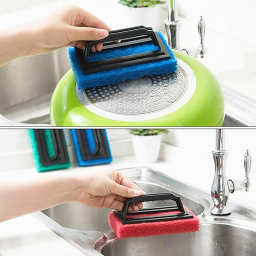 WELLMORA Tile Cleaning Multipurpose Scrubber Brush with Handle ARTICLE NO HKSBBSBD10M
