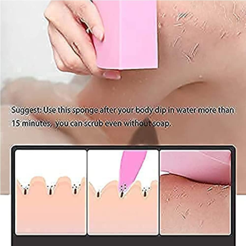 WELLMORA Ultra Soft Exfoliating Bath Sponge – Dead Skin Remover, Japanese Spa-Style Cellulite Massager, Body & Face Scrubber for Men & Women (Pack of 1) ARTICLE NO HKSBBSBD23M