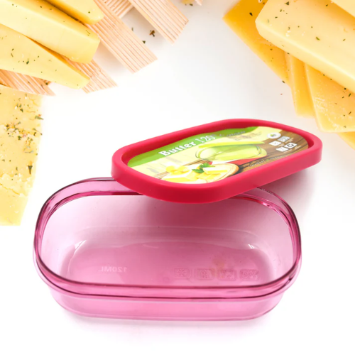 WELLMORA Butter Container, PP Butter Storage Box Easy to Take Portable Large Capacity for Kitchen for Home for Cheese for Butter (120 ML) ARTICLE NO HKWMCRBMD7M