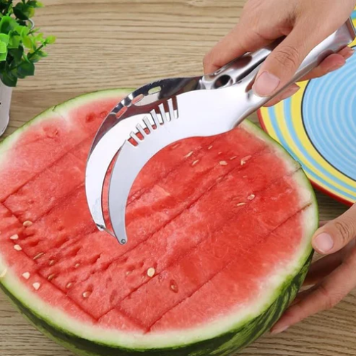 AIROTRON 3in1 Stainless Steel Watermelon Cantaloupe Slicer Knife, Corer Fruit, Vegetable Tools Kitchen (1 Pc) ARTICLE NO HKTCPD2M