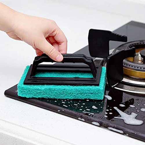 WELLMORA Tile Cleaning Multipurpose Scrubber Brush with Handle ARTICLE NO HKSBBSBD10M