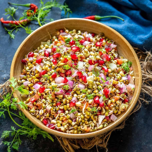 WELLMORA Sprout Maker with 4 Compartments for Multi Purpose Use - 500ml Plastic Grocery Container Sprouted Grains Seeds Dal Channa Chole Ragi Organic Sprouting Jar (4-layer) ARTICLE NO HKWMCRBMD9M