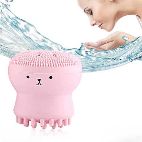 WELLMORA Facial Cleansing Brushes, Cute Octopus Shape Silicone Face Scrubber Massager Skincare Tool (1PC) ARTICLE NO HKSBBSBD9M