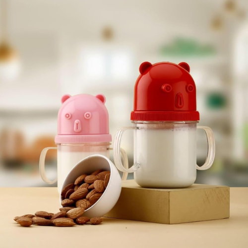 WELLMORA Baby Sip - Mug, Bpa Free Unbreakable Sippy Cup Plastic Sipper Cup with Double Handle ARTICLE NO HKPIBSD1M1