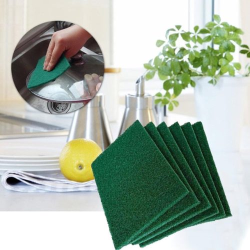 WELLMORA Scrub Sponge Cleaning Pads Aqua Green Multipurpose Scrub for Kitchen Cleaning, Tiles (Pack of 6) ARTICLE NO HKSBBSBD13M