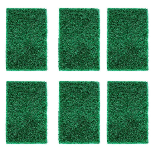 WELLMORA Scrub Sponge Cleaning Pads Aqua Green Multipurpose Scrub for Kitchen Cleaning, Tiles (Pack of 6) ARTICLE NO HKSBBSBD13M