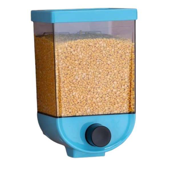 WELLMORA WALL-MOUNTED PLASTIC JAR - 1100 ML PLASTIC CEREAL DISPENSER (MULTICOLOR) ARTICLE NO. HKCNWMD1M