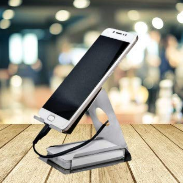 RAY VISION Stainless Steel Mobile Stand with Card Holder ARTICLE NO MASSMHCSD1M