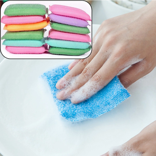 WELLMORA Scratch Proof Kitchen Utensil Scrubber Pad, Standard, Reusable - Pack of 12. ARTICLE NO HKSBBSBD15M