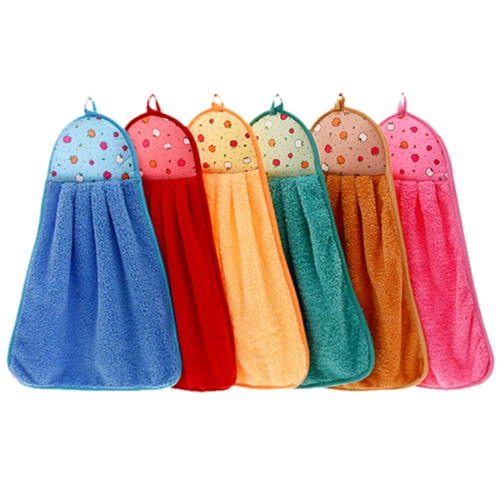 SPRINGSTONE Pack of 1 Microfiber Wash Basin Hanging Hand Kitchen Towel Napkin with Loop ARTICLE NO HFBTSSHD1M