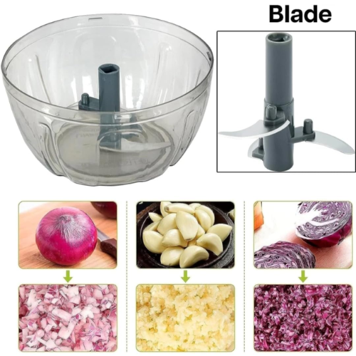 WELLMORA PLASTIC-MANUAL HAND-PRESS FOOD & VEGETABLE CHOPPER FOOD CHOPPER CHOPPER (1) ARTICLE NO. HKCHWMD6M