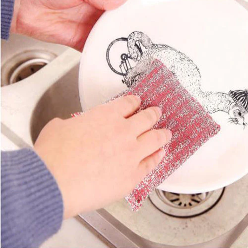 WELLMORA Scratch Proof Kitchen Utensil Scrubber Pad, Standard, Reusable - Pack of 12. ARTICLE NO HKSBBSBD16M