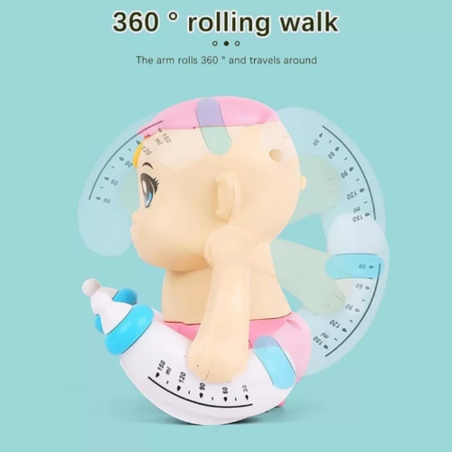 SOLO CITY Tumbling Baby Electric Voice Controlled Baby with Feeding Bottles, Creative Rolling Toy for Kids ARTICLE NO TYRBMED1M