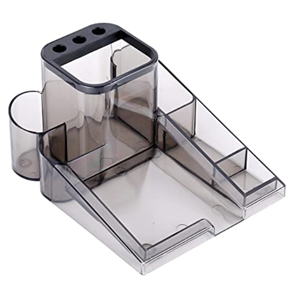 Aeronote acrylic Pen Stand Pen and Pencil Holders Cups Business Card Holder Stand for Pens, Pencils, Makers, Staplers and Other Stationery Items Desktop Organizer Storage ARTICLE NO STAPSD1M