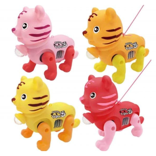 SOLO CITY Walking Tiger Toy Cute Pet Electronic Toy with Light, Sound and Moves - Bouncing Action Battery Operated Toy (Not Included) (Color and Design As Per Stock) ARTICLE NO TYETWMD1M