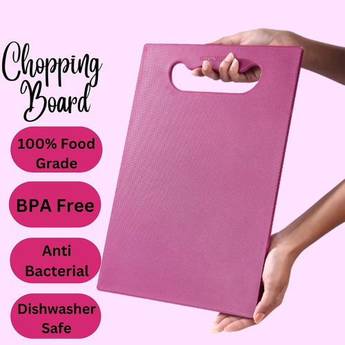 WELLMORA Plastic Cutting Board Vegetable Fruits Chopping Board for Kitchen Plastic Use for Food Cutting ARTICLE NO HKECBMD2M