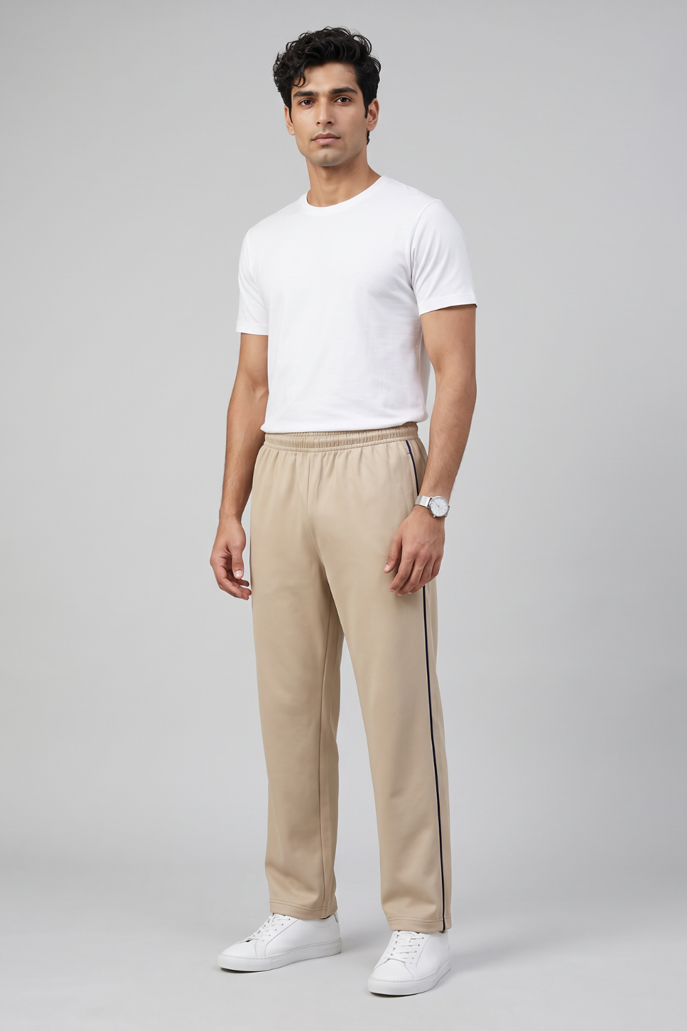 MOON FLY MEN COFFEE BEIGE ATHLETIC TRACK PANTS | REGULAR FIT | SOFT FABRIC | GYM, RUNNING & WALKING (Copy)
