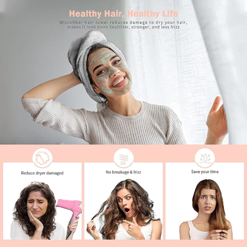 SPRINGSTONE Quick Turban Hair-Drying Absorbent Microfiber Towel/Dry Shower Caps/Bathrobe Hat/Magic Hair Wrap For Women (Multi Color)(Set Of 1) - 1 Tc ARTICLE NO HFBTRSSHD1M