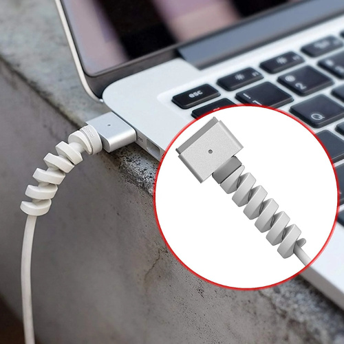 RAY VISION Multicoloured Protection Spiral Cable & Wire Protectors Spring Wire for All Wired Accessories for USB Charger, Data Cable, Earphone, Elastic Cord Saver|Android|iPhone|Laptops|Pack of 1|4 Pcs ARTICLE NO MACPTD1M