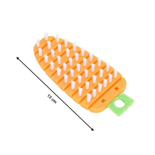 WELLMORA Vegetable Scrubbing Brush, Vegetable Scrubber Non‑Toxic Fruit Brush Carrot Shape Vegetable Brush for Potato for Vegetable ARTICLE NO HKSVBSBD1M