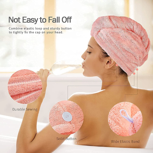SPRINGSTONE Quick Turban Hair-Drying Absorbent Microfiber Towel/Dry Shower Caps/Bathrobe Hat/Magic Hair Wrap For Women (Multi Color)(Set Of 1) - 1 Tc ARTICLE NO HFBTRSSHD1M