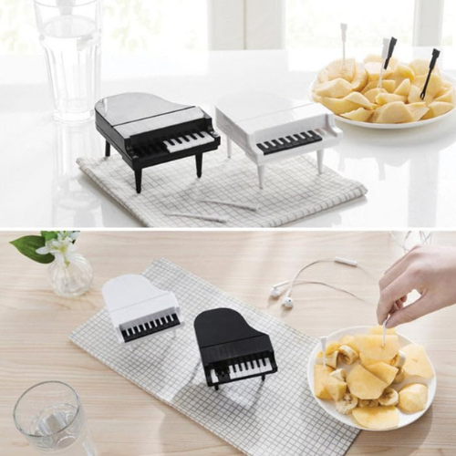 WELLMORA 10 Pc Piano Fruit Forks: Fun & Functional for Snacks (Set) ARTICLE NO HKBFWD2M