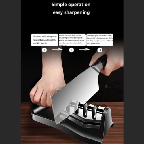 AIROTRON Kitchen Knife Sharpener – Handheld for Chefs & Serrated Knives ARTICLE NO HKTANSD1M