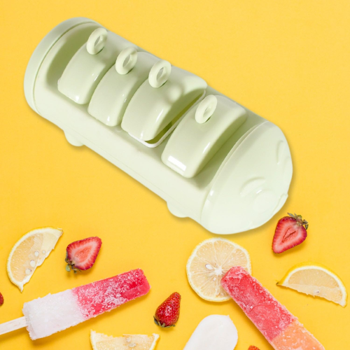 WELLMORA Cartoon Shape Mold ICE Candy, Popsicle Mold ICE, Plastic ICE Candy Maker KULFI Maker MOLDS Set with 4 Cups (1 PC/Multicolor) ARTICLE NO HKDFITWD1M