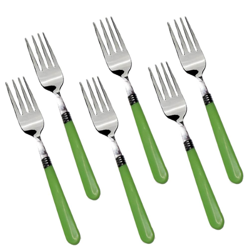 WELLMORA Stainless Steel Forks with Comfortable Grip Dining Fork Set of 6 Pcs ARTICLE NO HKWMSPBMD2M