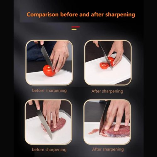 AIROTRON Kitchen Knife Sharpener – Handheld for Chefs & Serrated Knives ARTICLE NO HKTANSD1M