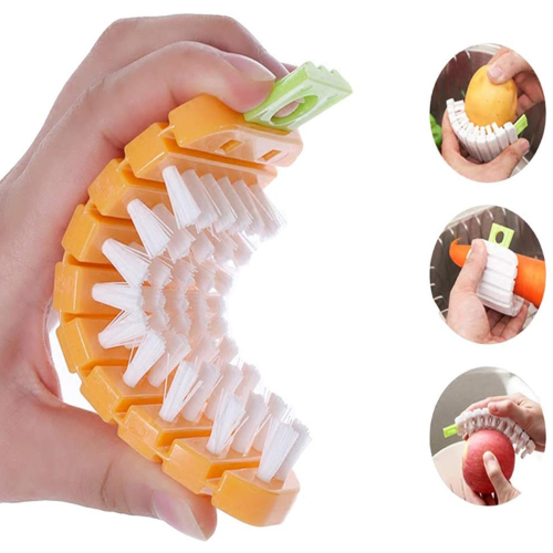 WELLMORA Vegetable Scrubbing Brush, Vegetable Scrubber Non‑Toxic Fruit Brush Carrot Shape Vegetable Brush for Potato for Vegetable ARTICLE NO HKSVBSBD1M