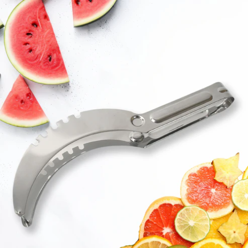 AIROTRON 3in1 Stainless Steel Watermelon Cantaloupe Slicer Knife, Corer Fruit, Vegetable Tools Kitchen (1 Pc) ARTICLE NO HKTCPD2M