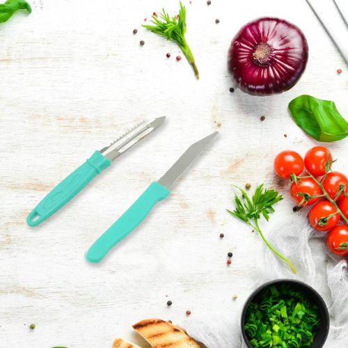 DURKIN 3 in 1 Kitchen Combo Kitchen Lighter, Stainless Steel Knife and Peeler ARTICLE NO HTGLED1M