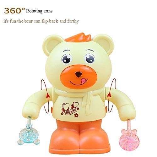 SOLO CITY Play Set Toy Dancing and Spinning Rolling Doll Tumble Bear Toy Voice Control Bear with Musical Toy with Light and Sound Effects and Sensor ARTICLE NO TYDBWFLD1M