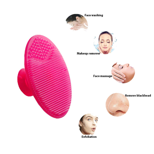 WELLMORA Bath & Facial Cleansing Brush, Soft Silicone Face Scrubber (2 Pc Set) ARTICLE NO HKSBBSBD20M