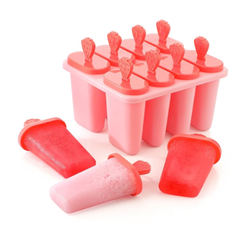 WELLMORA Set of 8 Plastic 100% Food Grade Homemade Reusable for Home, Kitchen, Ice Lolly Mould,Popsicle Frozen Ice Cream, Ice Pop Makers, Kulfi Candy Mould Tray for Children & Adults - Multicolor ARTICLE NO HKDFITWD5M