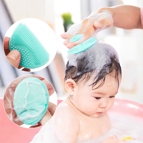 WELLMORA Bath & Facial Cleansing Brush, Soft Silicone Face Scrubber (2 Pc Set) ARTICLE NO HKSBBSBD20M