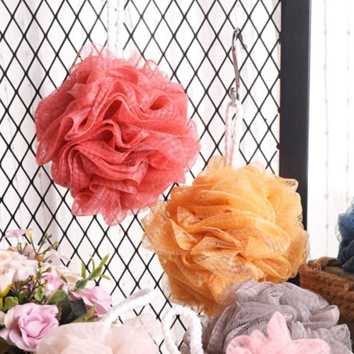 WELLMORA Round Bath Sponge Loofah/Back Scrubber For Women And Men (Random Colour) ARTICLE NO HKSBBSBD21M