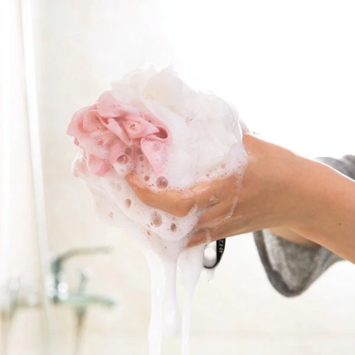 WELLMORA Round Bath Sponge Loofah/Back Scrubber For Women And Men (Random Colour) ARTICLE NO HKSBBSBD21M